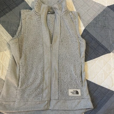Chaleco polar Sherpa gris para mujer The North Face cremallera completa talla pequeña S Foto 1 de 4