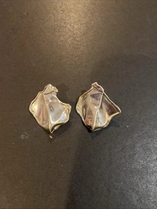 Vintage Sterling Silver Abstract Modernist Earrings - Picture 1 of 7