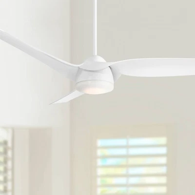 54" Casa Vieja Sierra White Damp LED Ceiling Fan with Remote - Image 1 of 4