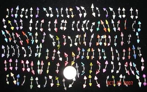 16g Eyebrow Rings WHOLESALE Body Jewelry Big Lot 20-100 - Picture 1 of 1