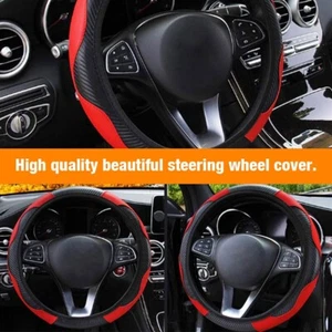 Cubierta de volante de cuero duradera transpirable antideslizante para coche Kia de 15"" - Imagen 1 de 10