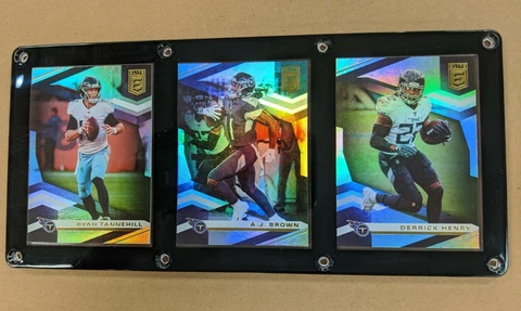 TENNESSEE TITANS 3 CARD PLAQUE RYAN TANNEHILL AJ BROWN DERRICK HENRY Cover
