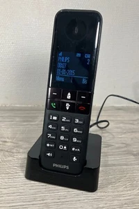Philips D455 Téléphone Fixe Sans Fil DECT Combiné + Base de Recharge avec Câbles - Photo 1/5