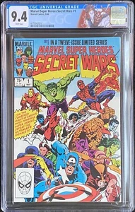 Secret Wars #1 CGC 9.4 ~ Custom Label ~ Spider-Man ~ schwarzes Kostüm - Bild 1 von 2