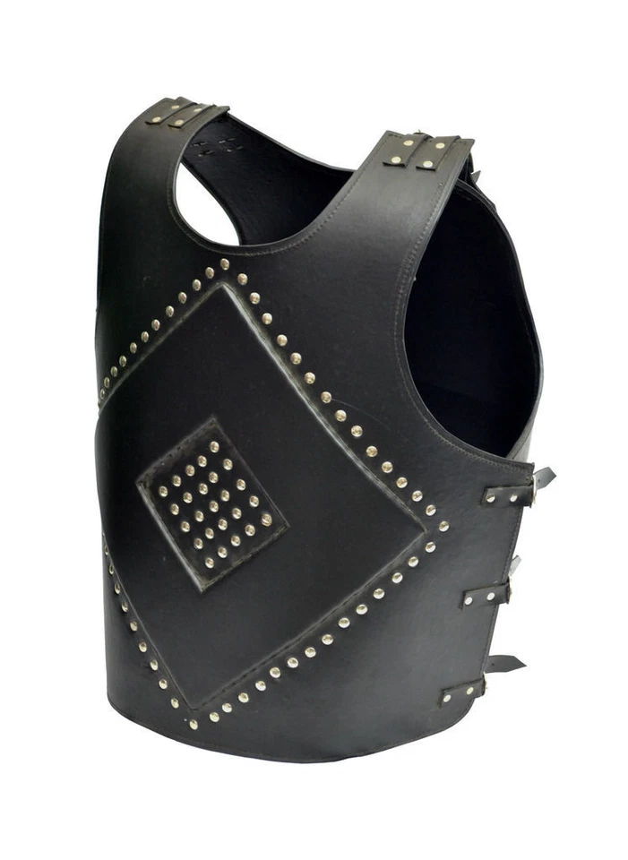 JAQUETA ARMADURA DE COURO VINTAGE ANTIGA COLECIONÁVEL MEDIEVAL ITEM DE RECONSTITUIÇÃO DE FILME - Imagem 1 de 1