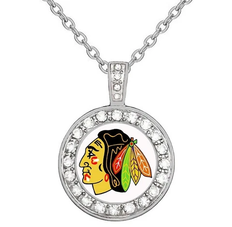 Chicago Blackhawks Womens 925 Sterling Silver Necklace With Pendant Gift Pkg D18 Cover