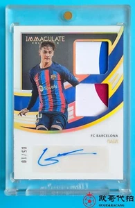 2022-23 Panini Immaculate Barcelona Gavi Dual Patch Auto 5/10 Spain - Picture 1 of 2