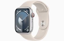 Apple Watch Series 9 41mm (GPS+Cellular)Alumin Silver w Starlight Band-Excellent