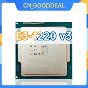 Intel Xeon E3-1220v3 SR154 3.1GHz 4Cores 4Threads 8MB 80W LGA1150 CPU Processor - Picture 1 of 1