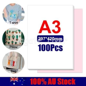 100 Sheets Dye Sublimation Heat Transfer Paper for Mugs T-shirt Hat Printing L - Picture 1 of 10