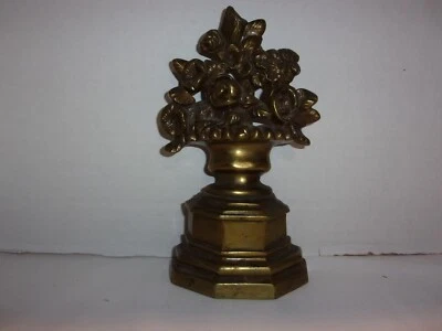 TOPE DE PUERTA DE LATÓN VINTAGE DISEÑO FLORES 7 PULGADAS. PESO PESADO - DISEÑO RARO Foto 1 de 3