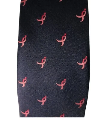 Susan G Komen 乳腺癌意识领带粉色丝带蓝色希望结 — 第 1/4 张图片