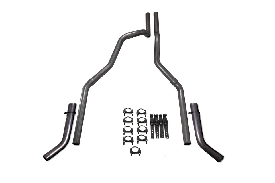 道奇 Ram 1500 94-03 2.5 英寸双排气套件无消声器转角出口 — 第 1/1 张图片