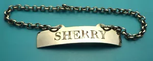 A George III silver "SHERRY" decanter wine label, unmarked, c.1800 - Picture 1 of 2