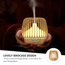 1 Set Wood Birdcage Shape Air Purifier Rechargeable Humidifier (EU Plug)