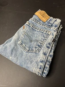 Vintage Levis Youth Size 9 Regular Stonewashed Denim Made In USA Orange Tab - Picture 1 of 11