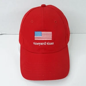 Vineyard Vines USA Flag Red Hook And Loop Back Baseball Hat - Picture 1 of 6