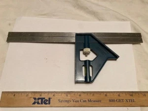 MADE USA - VINTAGE STANLEY #46-012 HANDYMAN 12" STEEL / PLASTIC COMBO SQUARE - Picture 1 of 10
