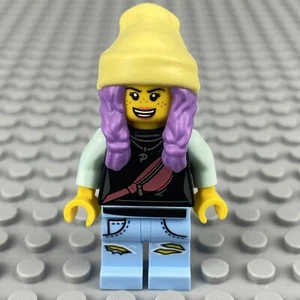 LEGO Hidden Side Parker L. Jackson Minifigura hs003 Top Negro con Gorro - Imagen 1 de 6