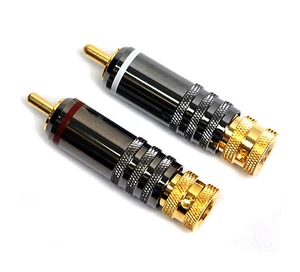 12 Paar Cinch Typ Audio Stecker Gold Stecker 1040 W+R DK Taiwan - Bild 1 von 4