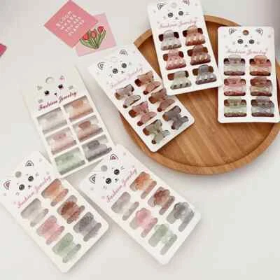 Grampo de cabelo feminino colorido limpo 6 peças - Imagem 1 de 4