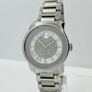 Reloj Movado Bold para mujer tono plata todo acero deslumbrante pavé cristales 3600254 - Imagen 1 de 8