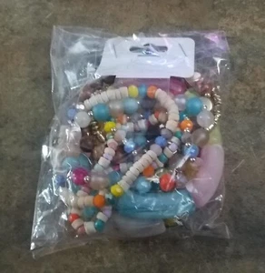 Beaded Bangle Bracelet Bundle Pink/Blue/Green Colors Etc. New Set - Picture 1 of 2