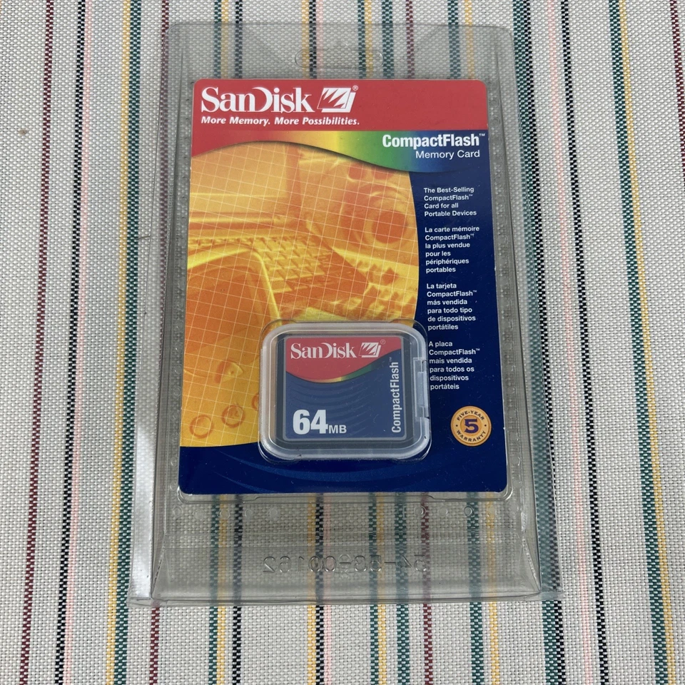 NEW SanDisk 64 MB CompactFlash Card SDCFB Vintage Retro Camera Memory - Image 1 of 4