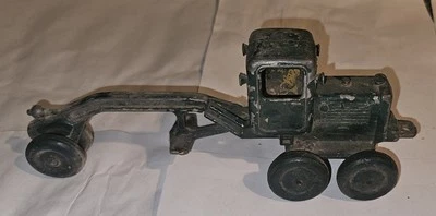 Trator raspador vintage Slik-Toy metal motoniveladora ausente escala 1:32 - Imagem 1 de 4