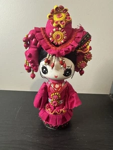 VTG Chinese Handmade & Painted Wooden Doll Asian Traditional Figure - Picture 1 of 7