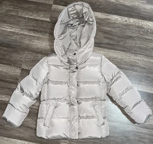 GAP KIDS GIRL/BOYS GRAY SKY PUFFER JACKET SIZE SMALL (6-7) HOODED (C2) EUC! - Picture 1 of 6
