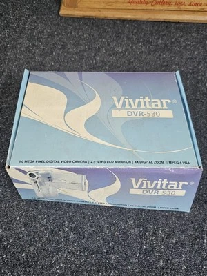NIB Vivitar DVR-530 5.0MP Video Camera Camcorder 4x Zoom All Accessories.  - Image 1 of 4