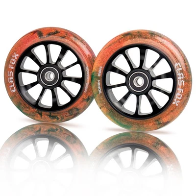 Ruedas Pro Scooter 110mm Transparente Brillo PU ABEC 9 Rodamientos CNC Metal Cor... Foto 1 de 4