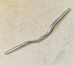 Bike Handlebars, Riser Bar MTB Hybrid City Bike 25.4mm, 590mm Width, Chrome - Picture 1 of 5
