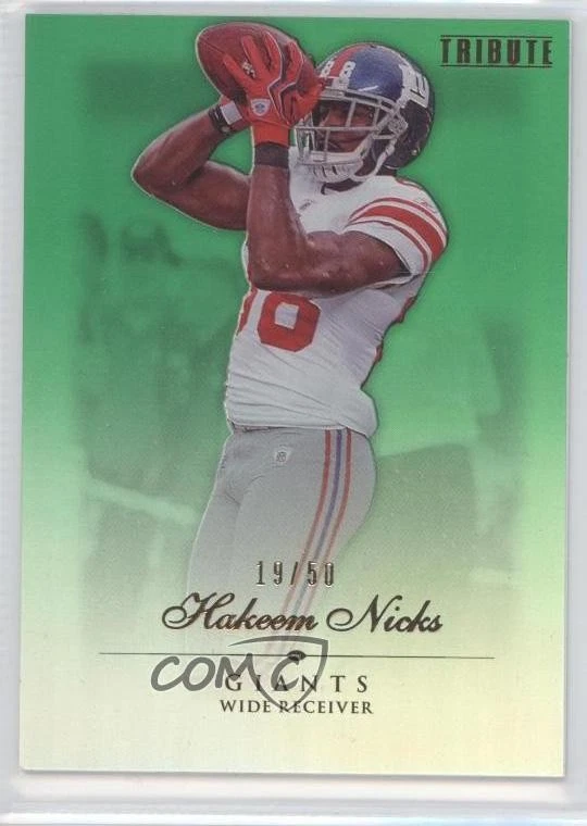 2010 Topps Tribute Green Rainbow /50 Hakeem Nicks #68 - Image 1 of 2