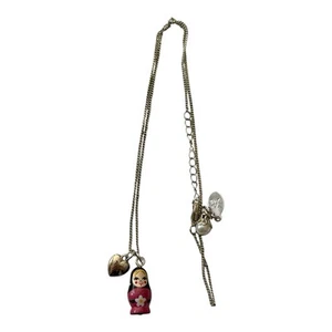 Accessorize Russian Doll Wooden Charm Necklace - Picture 1 of 6
