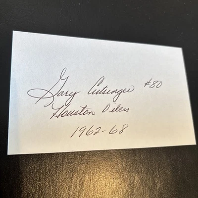 Gary Cutsinger - Oklahoma State DE, ‘62-68 Houston Oilers, signed in 2003 - Image 1 of 2