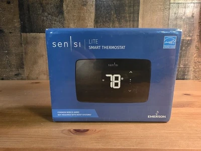 EMERSON SENSI LITE ST25U WI-FI SMART PROGRAMMABLE THERMOSTAT BLACK 786710569159 - Image 1 of 4