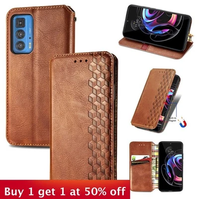 Magnetic Flip Leather Wallet Phone Case For Motorola Moto G 5G 2024 2025 2023 - Image 1 of 4