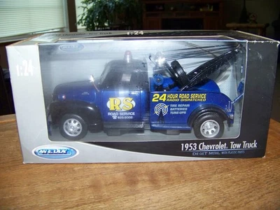 NEW Welly Collection 1953 Chevrolet Tow Truck 24 Hour Road Service Die Cast 1:24 - Image 1 of 4