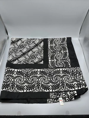 Итальянский черно-белый шарф с узором пейсли шарфы 31 X 31 дюйм богемное городское шик UC - Изображение 1 из 4