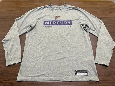 Camisa Phoenix Mercury WNBA Gris Manga Larga Nike Edición Equipo - Grande Foto 1 de 4