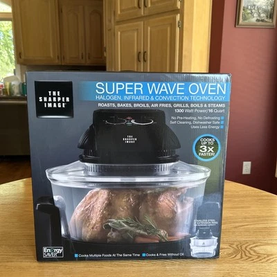 SUPER WAVE OVEN Sharper Image 1300 Watt,16 Quart Halogen Infrared Convection NEW - Image 1 of 4