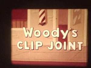 WOODYS CLIP JOINT 1964 WOODY WOODPECKER 16MM COLOUR SOUND 250FT CINE FILM - Picture 1 of 23