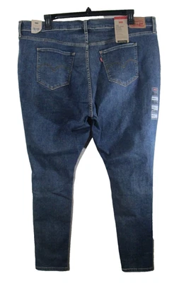 NWT Levis 720 Womens Plus Size High Rise Super Skinny Jeans 24W M Dark Indigo - Image 1 of 3