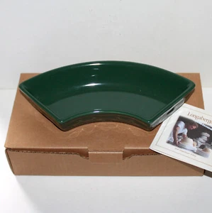 Longaberger Crescent Dish Ivy Green Woven Traditions pottery NEW - Imagen 1 de 7