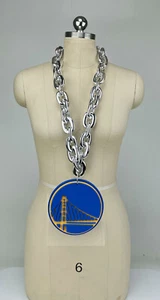 New NBA Golden State Warriors Gameday Tailgate Silver Fan Chain Fanchain - Picture 1 of 3