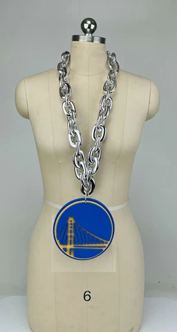 New NBA Golden State Warriors  Gameday Tailgate Silver Fan Chain Fanchain Cover