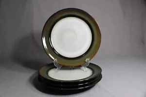 4 HOME TRENDS 11" Dinner Plates In The Rave Stripe Pattern - Picture 1 of 3