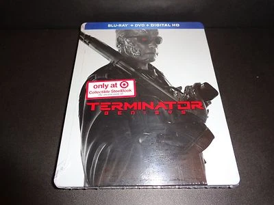 TERMINATOR GENISYS-ARNOLD SCHWARZENEGGER-TARGET Excl STEELBOOK--BLURAY + DVD - Image 1 of 4
